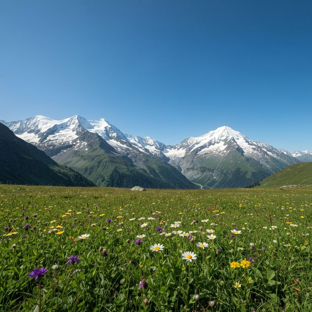 Alpine Mountain Flora Landscape